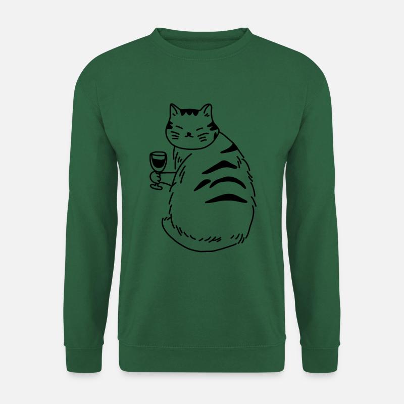 Alcool de vin de chat - Sweat-shirt Unisexe - vert foncé