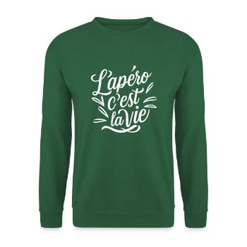 L'apéro c'est la vie - Sweat-shirt Unisexe - vert foncé - Devant