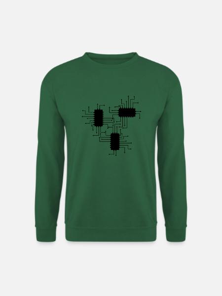 elektriker Elektrik Elektronik Beruf Spannung CPU - Unisex Pullover - Grün