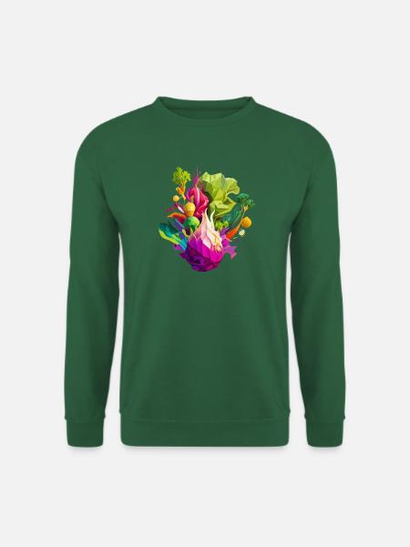 Gemüse verschiedene Arten Abstrakt - Unisex Pullover - Grün