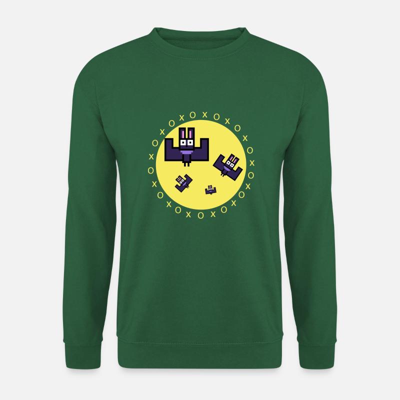 Bats with Moon - Unisex Sweatshirt - green