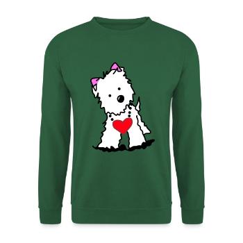 Yorkshire Terrier Hund Herz - Unisex Pullover - Grün - Vorne