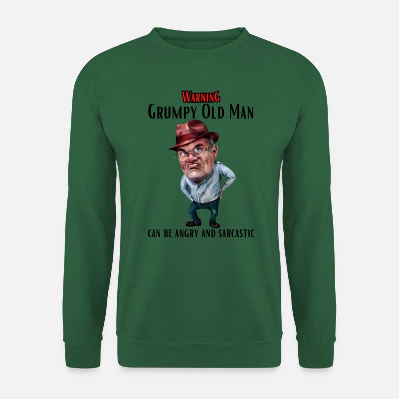 Warning Grumpy Old Man - Unisex Sweatshirt - green