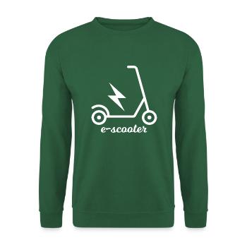 E-Scooter E-Roller Scooter - Unisex Sweatshirt - green - Front