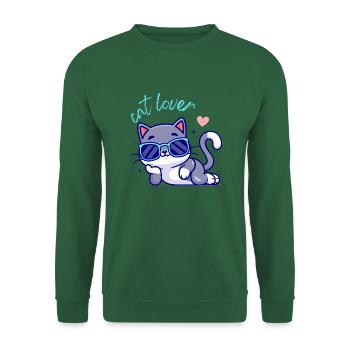 Katzenliebhaber - Unisex Pullover - Grün - Vorne