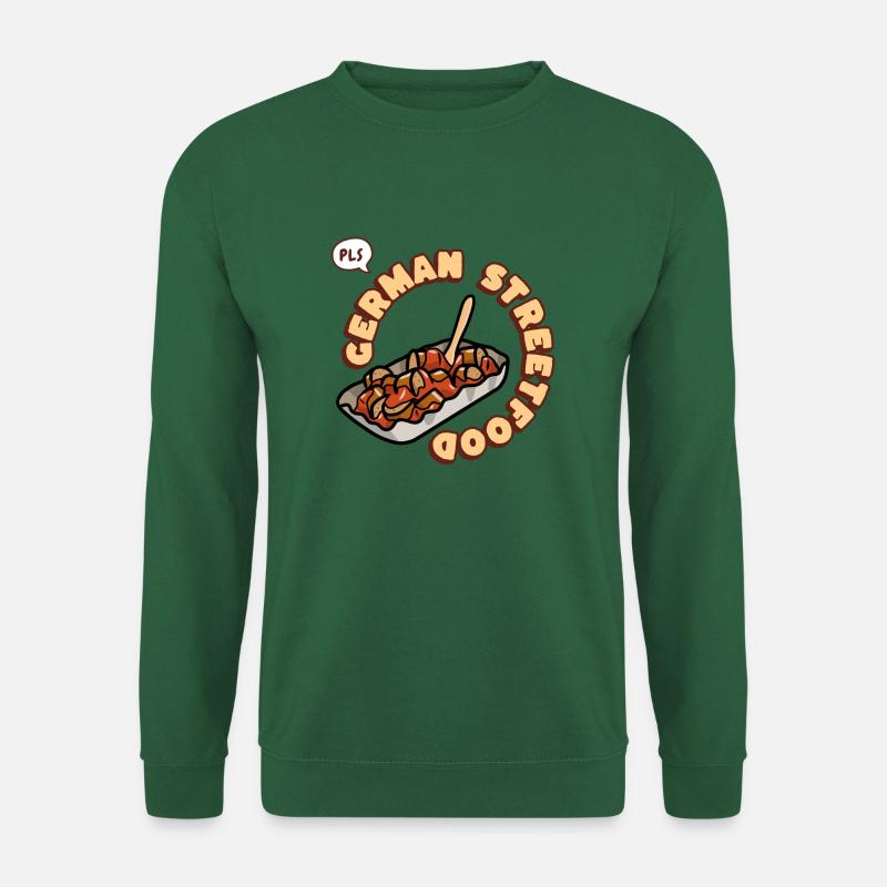 German Street Food Curry Wurst Bratwurst Ketchup - Unisex Pullover - Grün