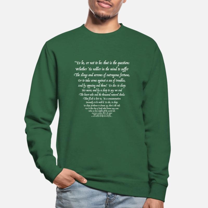 Sein oder Nichtsein 02 (weißer Text) Unisex Pullover