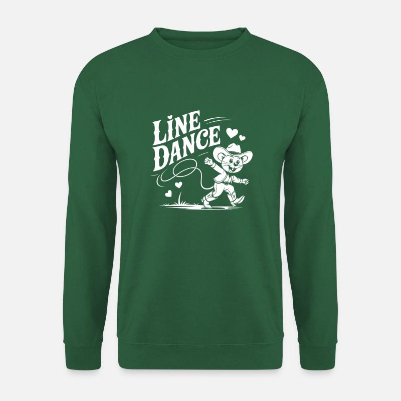 Line Dance Maus lustige Maus tanzt Linedance - Unisex Pullover - Grün