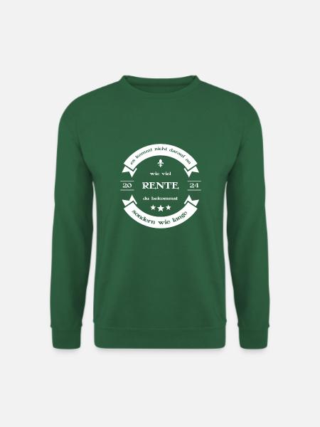 Rente Pension Ruhestand 2024 Spruch - Unisex Pullover - Grün