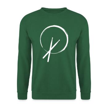 Tambours, tambours, batteries, baguettes - Sweat-shirt Unisexe - vert foncé - Devant