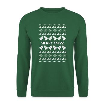 Christmas in White - Unisex Pullover - Grün - Vorne