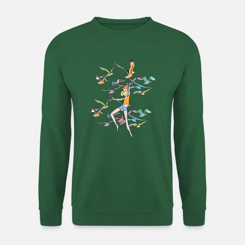 Vögel fliegen - Unisex Pullover - Grün