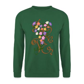 Love Flowers in Heart - Unisex Sweatshirt - green - Front