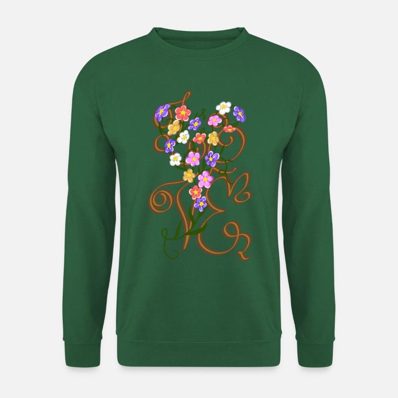 Liebesblumen im Herzen - Unisex Pullover - Grün
