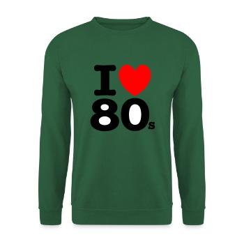 i love 80s - Unisex Pullover - Grün - Vorne