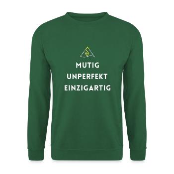 KATMA - MUTIG UNPERFEKT EINZIGARTIG - Unisex Pullover - Grün - Vorne