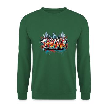 Spray Can Symphony Unique Graffiti Fashion - Unisex Sweatshirt - green - Front