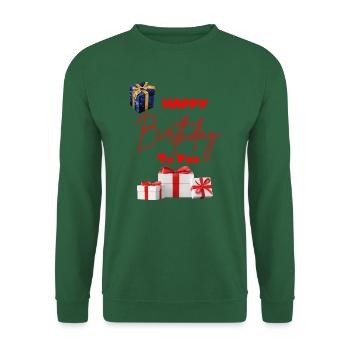 Joyeux anniversaire à vous - avec des cadeaux - Sweat-shirt Unisexe - vert foncé - Devant