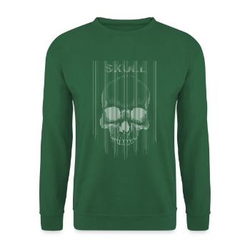 The skull in white - Unisex Sweatshirt - green - Front