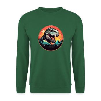 Tyrannosaurus Rex T-Rex dans un cercle coloré - Sweat-shirt Unisexe - vert foncé - Devant
