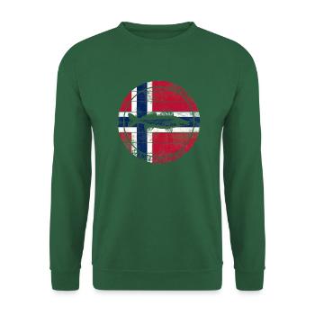 Zander Pêche Pêche Prédateur Norvège - Sweat-shirt Unisexe - vert foncé - Devant