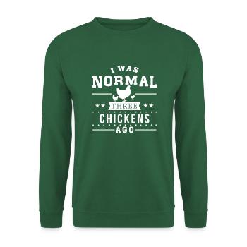 I Was Normal Three Chicke - Unisex Pullover - Grün - Vorne