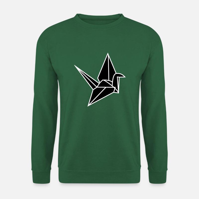Origami Kranich - Unisex Pullover - Grün