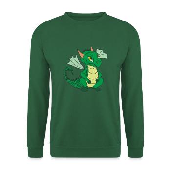 Süßer kleiner Drache - Unisex Pullover - Grün - Vorne