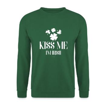 Kiss me I'm Irish for the day, funny St Patricks - Unisex Sweatshirt - green - Front