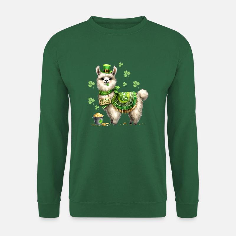 Irish LLama St Patrick Day - Unisex Sweatshirt - green