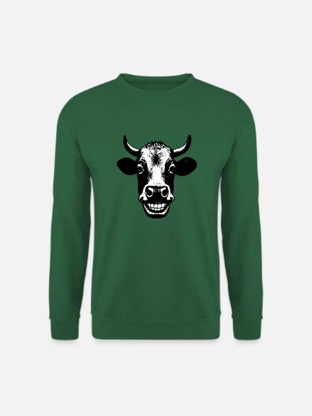 Grinning Cow - Unisex Sweatshirt - green