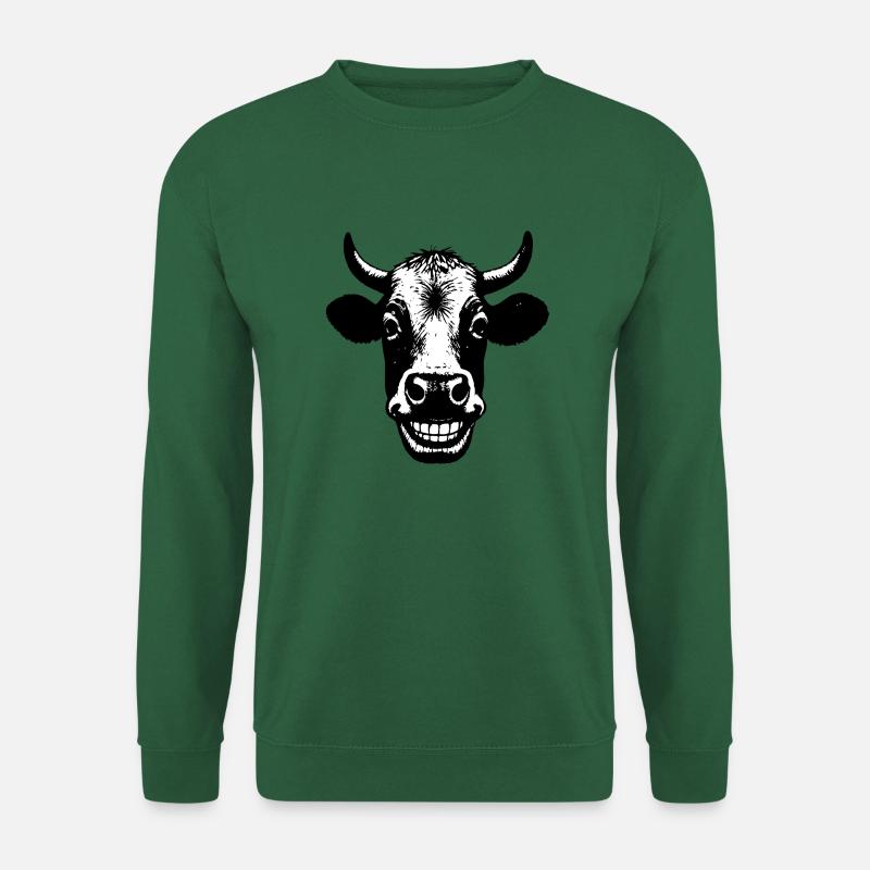 Grinning Cow - Unisex Sweatshirt - green