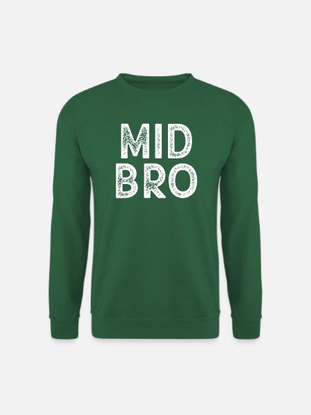 Mittlerer Bruder Geschenk cool Mid Bro Vintage - Unisex Pullover - Grün