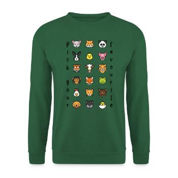 pick your favourite animal Wähle Lieblingstier - Unisex Pullover - Grün - Vorne