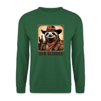 Sloth Gun Slinger - Unisex Sweatshirt - green - Front