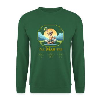 Namaste - Lustiges Motiv (Na Maß Tee) - Unisex Pullover - Grün - Vorne