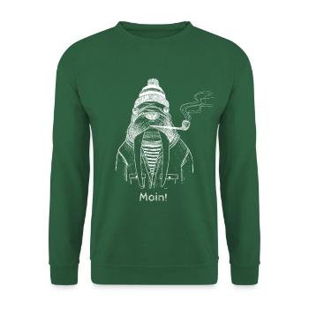Moin Käpt‘n! - Unisex Pullover - Grün - Vorne