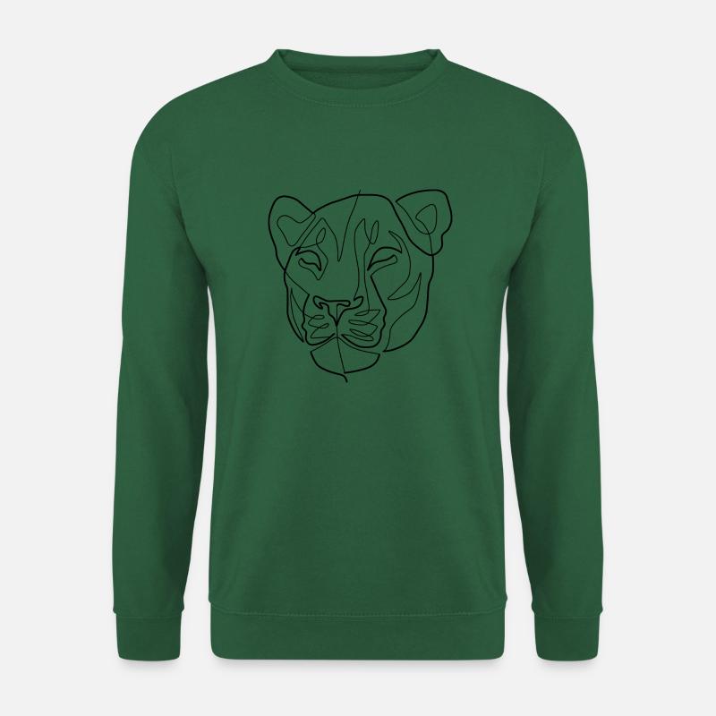 Löwen Kopf Linie - Unisex Pullover - Grün