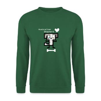Australien Shepherd loves the Bone - Unisex Sweatshirt - green - Front