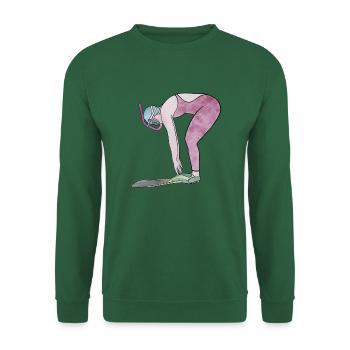 Nageur de palmes - Sweat-shirt Unisexe - vert foncé - Devant