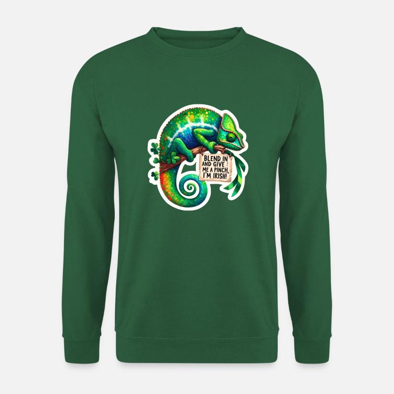 Gib mir eine Prise, ich bin ein irisches Chamäleon - Unisex Pullover - Grün