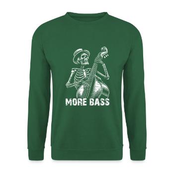 Skelett spielt Kontrabass - Unisex Pullover - Grün - Vorne