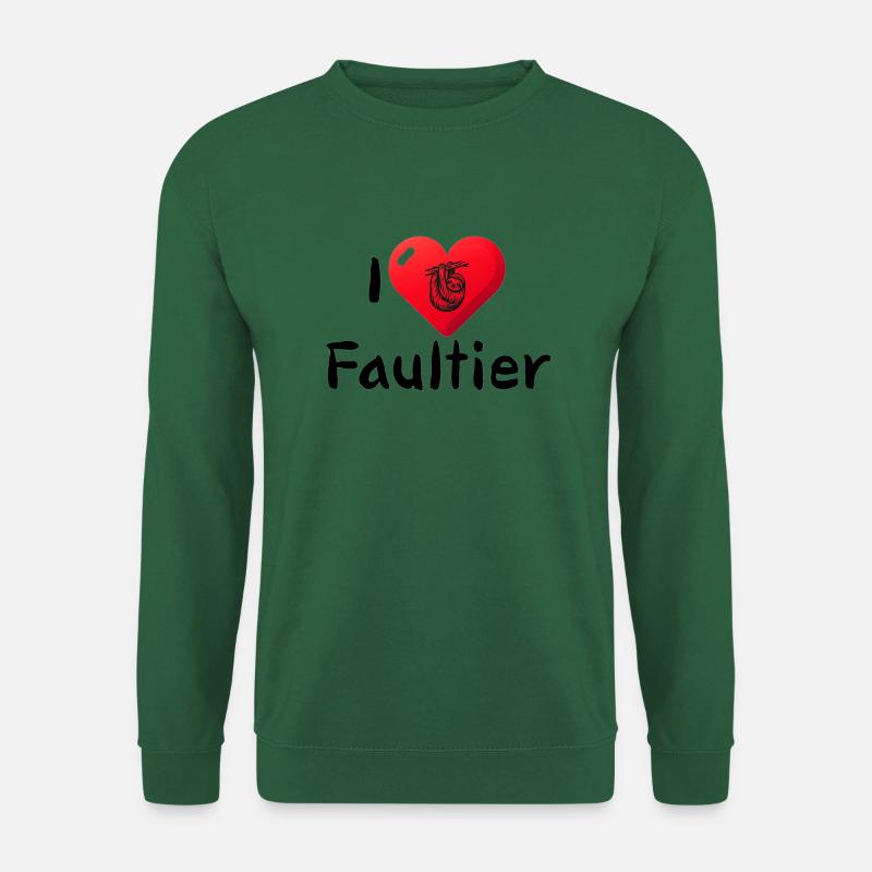 I love Faultier - Unisex Pullover - Grün