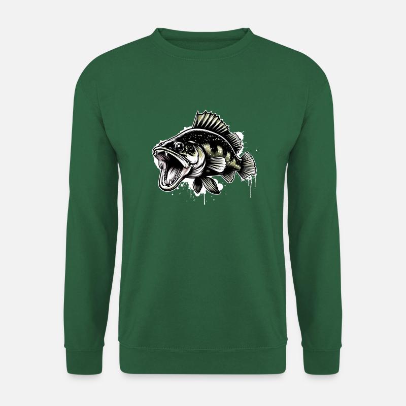 Zander Angeln Raubfisch Fisch - Unisex Pullover - Grün