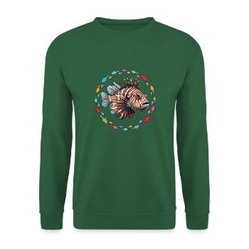 Lionfish Coral Fish in Fish Circle - Unisex Sweatshirt - green - Front