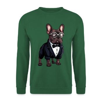 French Bulldog The Gentelmen - Unisex Sweatshirt - green - Front