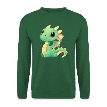 Bébé Dragon Chiot - Sweat-shirt Unisexe - vert foncé - Devant