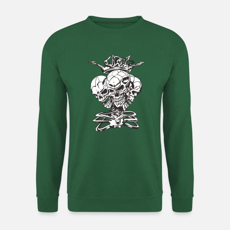 Skull-Skelett-King-Krone - Unisex Pullover - Grün