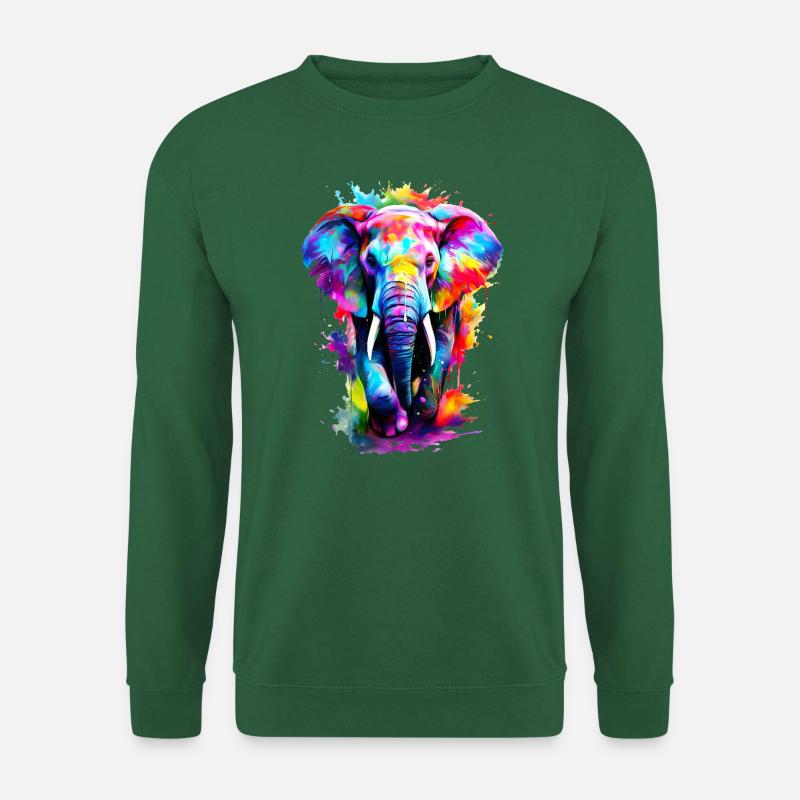 Painted Elephant - Unisex Sweatshirt - green