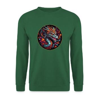 Colorful Colorful Dragon Dragon Portrait - Unisex Sweatshirt - green - Front